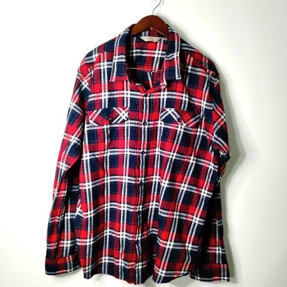 Mountain Warehouse Shirt Men 3XL/TTTG Red Blue Check Country To Coast Chore Barn - Picture 1 of 7